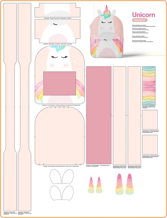 Sac à dos à coudre - Licorne